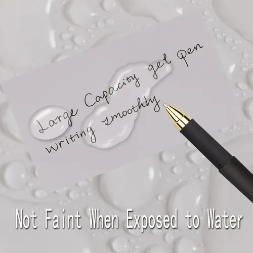 Miniatura 6 de Bolígrafo de tinta de gel, 18 unidades, punta extrafina de 0.015 in, lápiz capacitivo 2 en 1, tinta negra, escritura suave para oficina, negocios