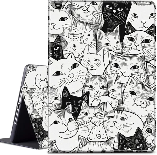 Miniatura 46 de Funda para tablet Kindle Fire 7 2019/2017 lanzamiento 9ª/7ª generación 7 pulgadas, ligera, protectora de piel sintética, cubierta inteligente