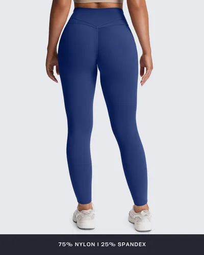 Miniatura 64 de Aoxjox Trinity - Pantalones de yoga de cintura alta con bolsillos para mujer, control de abdomen, cintura cruzada, leggings de entrenamiento suaves