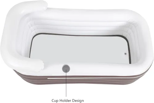 Miniatura 3 de Bañera inflable para adultos, bañera de hielo portátil para atletas, bañera plegable independiente para exteriores e interiores, con bomba de aire