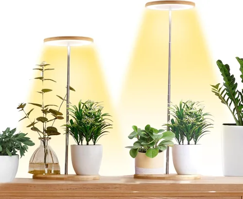 Miniatura 33 de yadoker Luz de cultivo de plantas, luz LED de espectro completo para plantas de interior, altura ajustable, temporizador automático, bajo voltaje