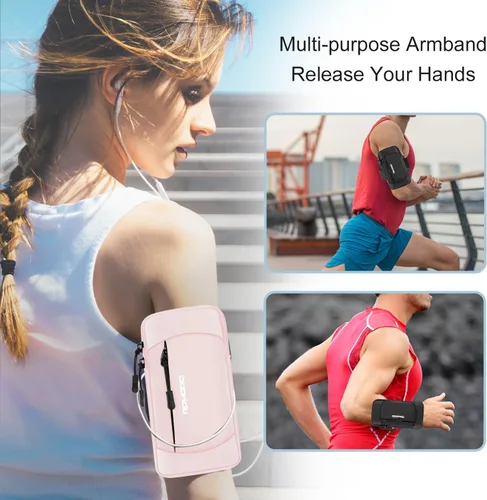 Miniatura 6 de Soporte de teléfono para correr para iPhone 16 15 14 13 12 Pro Max, Samsung Galaxy Ultra, bandas impermeables para correr y trotar, soporte ligero