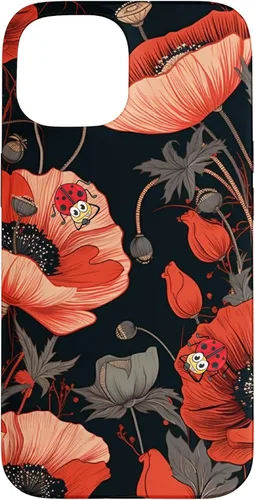 Miniatura 6 de Funda para iPhone 11 Poppy Flower Ladybug Red & Black
