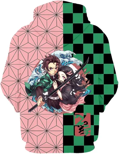 Miniatura 2 de WCZARE AdultYouth Hoodie 3d Anime Unisex Fashion Hoodie NezukoTanjiro Sweatshirt
