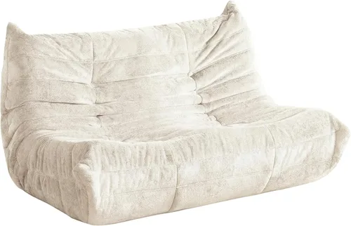 Miniatura 70 de Puf para adultos, silla puf grande, sillón con relleno de espuma viscoelástica para el hogar, apartamento o sala de juegos, gris afelpado Felpa gris