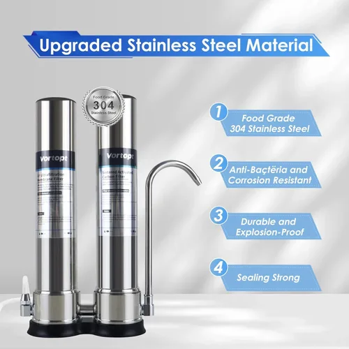 Miniatura 8 de VORTOPT Sistema de filtro de agua para encimera, filtración de agua de conexión directa-0.01μm Filtración reduce PFOA/PFOS, cloro, metales pesados