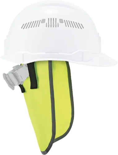 Ergodyne - 29063 GloWear 8006 - Sombra de cuello para casco de alta visibilidad con ribete reflectante, color lima, 1 unidad (paquete de 1)