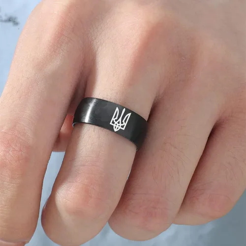 Miniatura 7 de Supra Diamanto 6 anillos de acero inoxidable para hombres, tótem pulido grabado, anillo de tungsteno tamaño 8-0.394-0.315in, joyería de moda