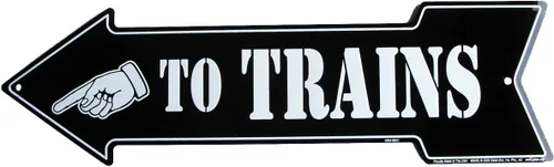 Miniatura 2 de A TRENES Flecha - señal de tren de metal de estaño