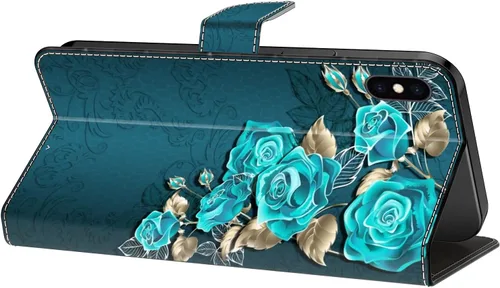 Miniatura 5 de Funda para Moto G 5G 2022, Moto G 5G 2022, funda protectora de piel sintética con tarjetero para Motorola Moto G 5G 2022 - Rosa azul