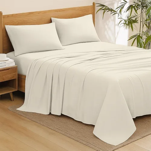 Miniatura 101 de Shreem Linen Olympic - Juego de sábanas tamaño Queen de 66 x 80 pulgadas, 100% algodón egipcio, juego de ropa de cama de 4 piezas, se adapta a Azul