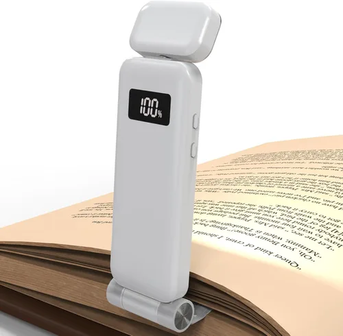 Miniatura 11 de KTEBO Luz de libro recargable para leer en la cama, lámpara de lectura de libros para cuidar los ojos con 10 modos LED, luz portátil ligera de 1.3