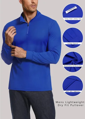 Miniatura 5 de COOrun Mens Polo Shirt Long Sleeve Outdoor Performance Tactical Long Sleeve Moisture-Wicking
