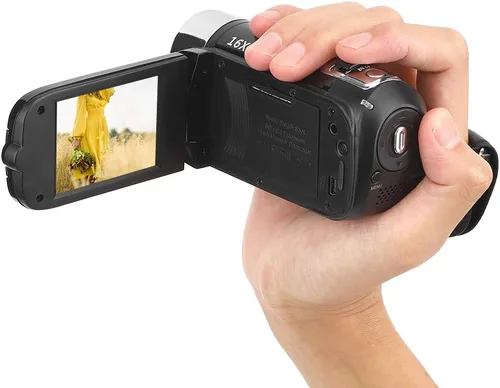 Miniatura 9 de Videocámara, cámara de video Full HD 1080P con cámara digital de 16 MP, pantalla LCD giratoria de 2.7 pulgadas, zoom digital 16X, videocámara