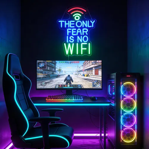 Miniatura 3 de Letrero de neón para videojuegos, LED regulable por USB, para sala de video, sala de video, fiesta de hombre, cueva, bar, dormitorio, decoración