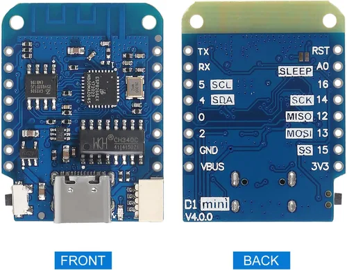 Miniatura 2 de 5pcs WeMos D1 Mini V4.0.0 Tipo-C USB WiFi Internet de las Cosas Basado en la Junta ESP8266 4MB Compatible con Arduino MicroPython Nodemcu