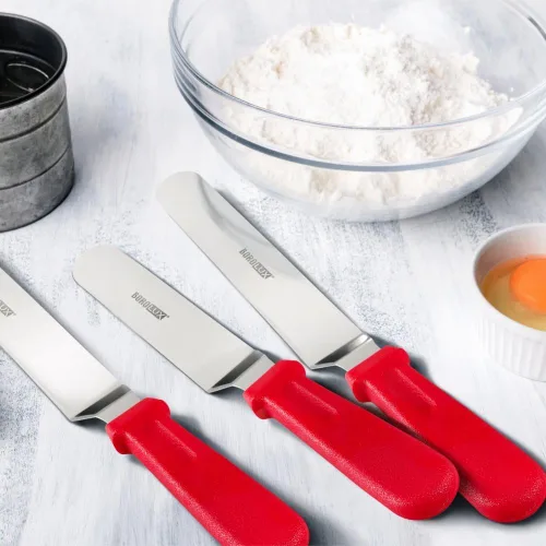 Miniatura 2 de Emopeak Espátulas para decoración de tartas, cuchillo de glaseado más suave de acero inoxidable, juego de 3