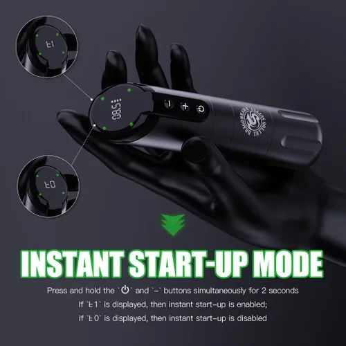 Miniatura 5 de Dragonhawk Kit de pistola de tatuaje Kit de tatuaje inalámbrico para principiantes, kit completo de máquina de tatuaje, fuente de alimentación