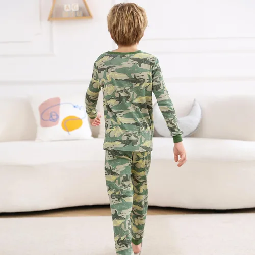 Miniatura 4 de V.&GRIN Conjunto de pijama de manga larga para niños, ropa de dormir de algodón para niños de 2 a 12 años