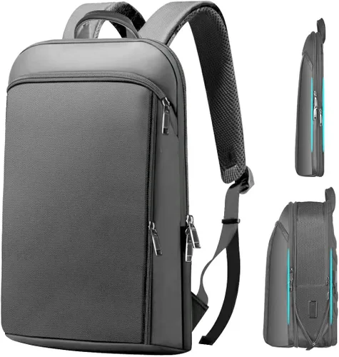 Miniatura 5 de ZINMARK Mochila delgada expandible para laptop de 15, 15.6 y 16 pulgadas, antirrobo, bolsa duradera para computadora, multiusos, de gran capacidad