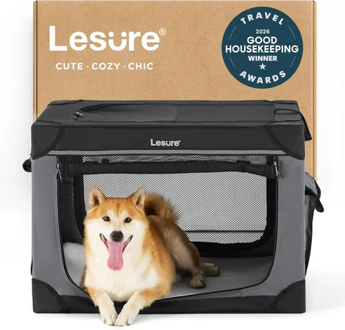 Miniatura 10 de Lesure Shown on TODAY Show Jaula Suave Plegable para Perros - Jaula de Viaje Portátil de 30 Pulgadas para Perros Medianos Interior y Exterior