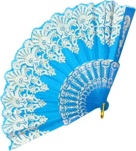 Miniatura 11 de EOSAU Abanicos plegables chinos de mano para mujeres, plegables a granel para fiestas, bodas, iglesias, bailes (10 colores mezclados)