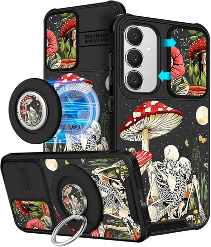 Miniatura 13 de Funermei Funda para teléfono Samsung Galaxy A15 5G - [2 en 1] Funda para teléfono de mujeres lindas chicas, diseño femenino de mariposa negra