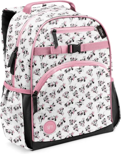 Simple Modern - Mochila con diseño de Disney para niñas y niños pequeños y escolares, - Disney Minnie Mouse Retro, 12 Liter