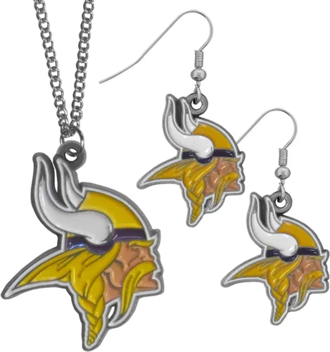 Miniatura 5 de Siskiyou Sports NFL unisex-adult Dangle Earrings and Chain Necklace Set