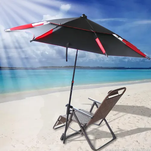 Miniatura 6 de weallbuy Soporte de abrazadera para sombrilla de patio al aire libre, soporte para sombrilla de terraza, soporte para sombrilla de patio para silla