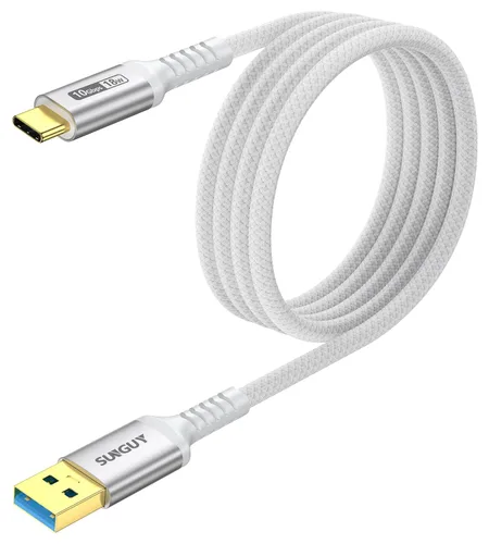 Miniatura 18 de SUNGUY Cable USB C para Android Auto de 10 Gbps, 1.5 pies 3A USB 3.1 Gen 2, carga rápida y transferencia de datos, cable USB C CarPlay, compatible