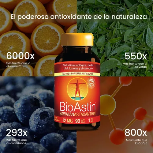 Miniatura 4 de Nutrex Hawaii BioAstin Astaxantina hawaiana - 12 mg, 60 gomitas - Suplemento antioxidante premium directo de granja para apoyar la salud