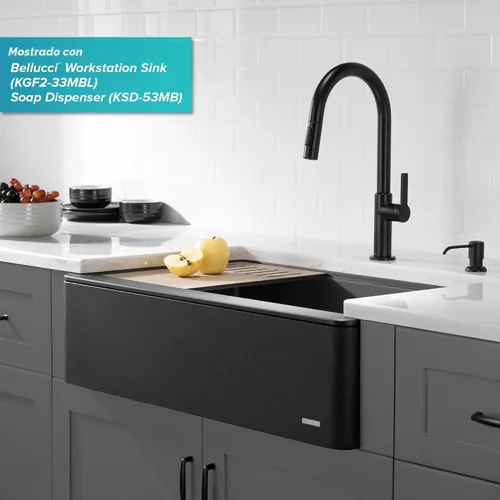 Miniatura 11 de Kraus KPF-2820MB OLETTO SOLA MANEJO DE COCINA DE COCINA DOWN DOWING, 17 PULGADA, NEGRO MATE