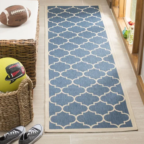 Miniatura 35 de SAFAVIEH Courtyard Collection - Alfombra decorativa de 2 x 3 pies 7 pulgadas, verde oscuro y beige, no desprende pelusa y de fácil cuidado