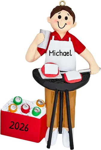 Miniatura 5 de Adorno personalizado en 3D de nuestra primera Navidad 2025 Adornos personalizados para parejas para hornear barbacoa, adorno para parejas 2025