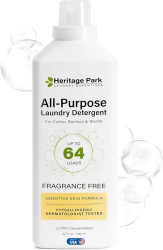 Miniatura 14 de Heritage Park - Detergente de lujo para ropa Detergente para ropa natural y enzimático probado por dermatólogos, a base de plantas, respetuoso