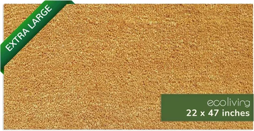 Tapete extra grande para decoración de patio, tapetes de fibra de coco con respaldo de PVC, tapete antideslizante para decoración de granja y