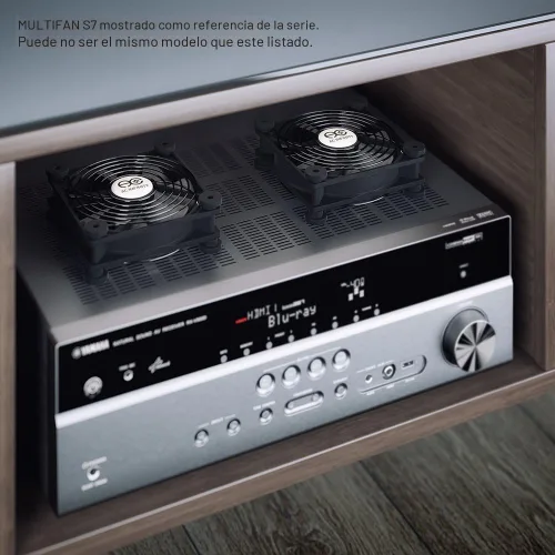 Miniatura 7 de AC Infinity MULTIFAN S7, Ventilador USB silencioso de 120 mm de doble velocidad, certificado UL para receptor DVR PlayStation Xbox, gabinete