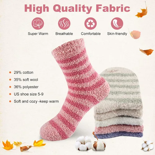 Miniatura 2 de FYC - Calcetines de invierno, para mujer, cálidos, de lana suave y gruesa, regalo de Navidad, calcetines deportivos acogedores, regalo para mujer
