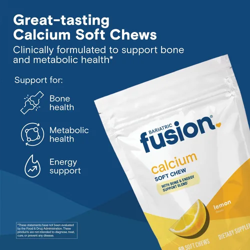 Miniatura 2 de Chicles de suplemento de calcio bariátrico de Bariatric Fusion Citrato de calcio con vitamina D3, vitamina bariátrica Masticablemente libre