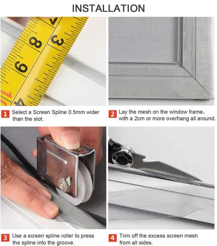 Miniatura 6 de ACEBON Ranura de pantalla, ranura de retención de reparación de pantalla de ventana, redonda, para pantallas de ventana de repuesto