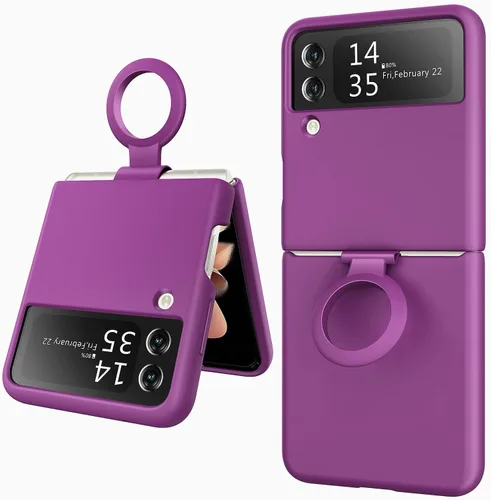 Miniatura 9 de Funda delgada de goma para Samsung Galaxy Z Flip 4, funda de teléfono para z4 flip lanzada 2022 (SM-F721U, SM-F721U1), funda protectora a prueba
