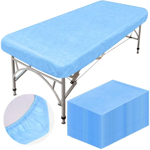 Miniatura 9 de Mixweer 30 piezas de sábanas de mesa de masaje a prueba de aceite e impermeables ajustables para spa de 39 x 87 pulgadas, sábanas protectoras Negro
