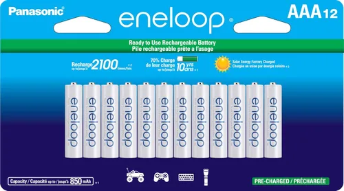 Miniatura 11 de Baterías recargables precargadas AA Panasonic Eneloop, 2100 Ni-MH AAA Paquete de 4 Blanco
