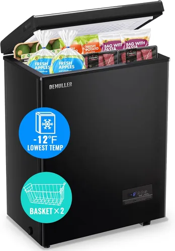 Miniatura 11 de Mini Congelador de Cofre Compacto Máquina de Congelación Profunda con Control Electrónico de Temperatura (Preciso a 1 ℉) Congelador Pequeño
