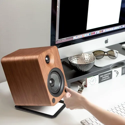 Miniatura 8 de Kanto YU4WALNUT Altavoces Amplificados con Bluetooth y Preamplificador de Phono Integrado Modo de Espera y Encendido Automático Control Remoto