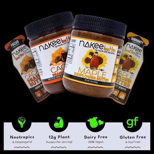 Miniatura 3 de Nakee Butter Focus Cacao Mantequilla de Maní - Paquete de 12, Sin Gluten