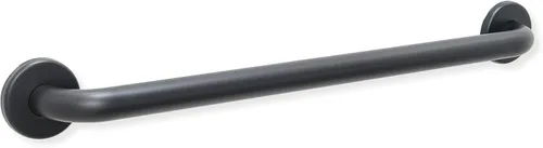 ADA Barra de seguridad para baño, ducha, inodoro y hogar, color negro mate/acero inoxidable 304, suave, 18 pulgadas