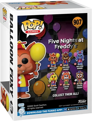 Miniatura 3 de Funko Pop! Games: Five Nights at Freddy's - Balloon Foxy - Figura de vinilo coleccionable - Idea de regalo - Producto oficial - para niños y adultos