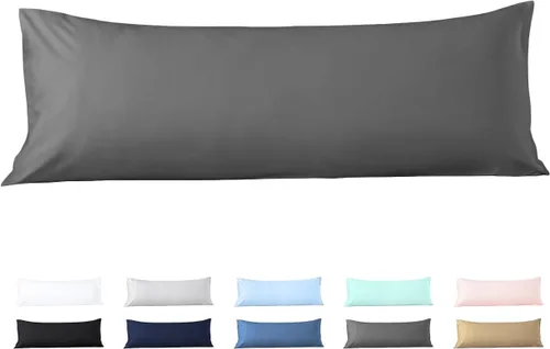 Miniatura 9 de Beddingstar - Funda de almohada con cierre de cremallera, 1 funda de almohada corporal de 500 hilos, 100 % algodón egipcio puro